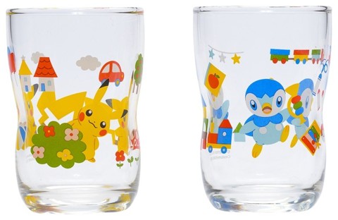 つよいこグラス 2個セット ピカチュウとポッチャマ M
